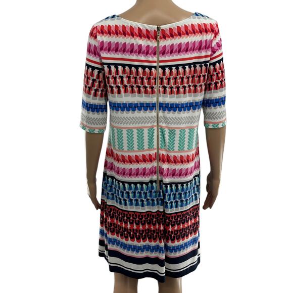 Eliza J Multi Color Multi Pattern Shift Dress - Picture 7 of 12